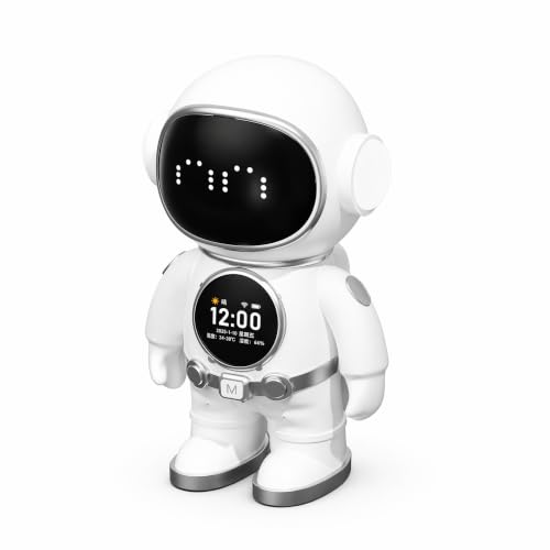 Fabater AI Desktop Companion, Voice Chat Desk Robot Companion, Emotional Interaction, Voice Activated Light & Alarm Clock, Interactive Electronic Pet with LED Facial Expressions
