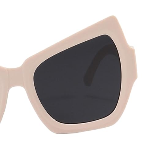 2xFunny Sunglasses Eyeglasses Driving Glasses Eyewear Sun Glasses Lightweight Fashion Shades Irregular Sunglasses for Party Vacation Traveling, 2 Pcs Beige Gray 7