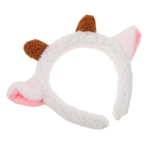 Serre-tête pelucheux avec cornes de mouton pour femmes bandeau animal