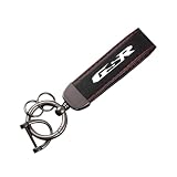 Porte Clés Moto en Cuir pour Suzuki GSR600 GSR 600 GSR700 GSR 700 Cuir Moto Anneaux Fendus Porte clés Cordon Robuste Accessoires Moto,Red A