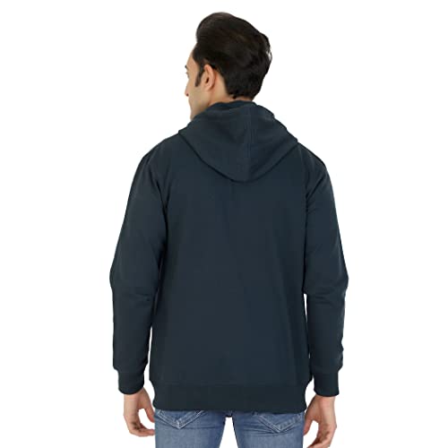 Image of D-GREEN Sweatshirt for Men Stylish Hoodie with Zipper and Full Sleeves Winter Wear