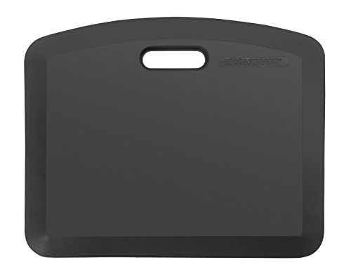 Anti Fatigue Comfort Floor Mat -Commercial Grade Quality Perfect for Standup Desks, Kitchens, and Garages - Relieves Foot, Knee, and Back Pain 22X18X4/5inch（Black）