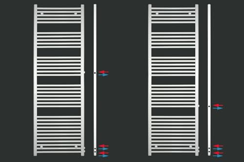 Premium Austauschheizkörper Renovierungsheizkörper Badheizkörper Seitenanschluss (500mm * 1200mm- Anschluss 900/940 mm)