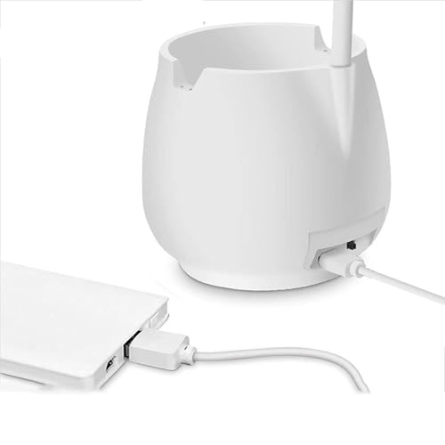 Image of Rechargeable LED Study Lamp with Flexible Arm & Phone Holder -3 Color Modes, Adjustable Brightness Desk Light for Reading, Study, Work, Bedside Table Lamp for Home, Office & Students (Portable)