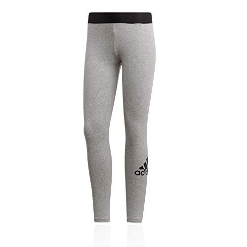 Adidas W MH BOS Tight Leggings Sportivi, Donna, Medium Grey Heather/Black, XL