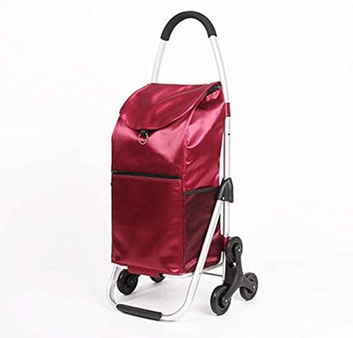 QHYTL Einkaufstrolley Multifunktions-Einkaufstrolleys, Küchenaufbewahrung Utility Carts Fashion Climb The Stairs…