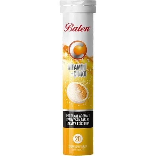 Balen C Vitamini+Çinko Port. Aromalı Efervesan Tablet