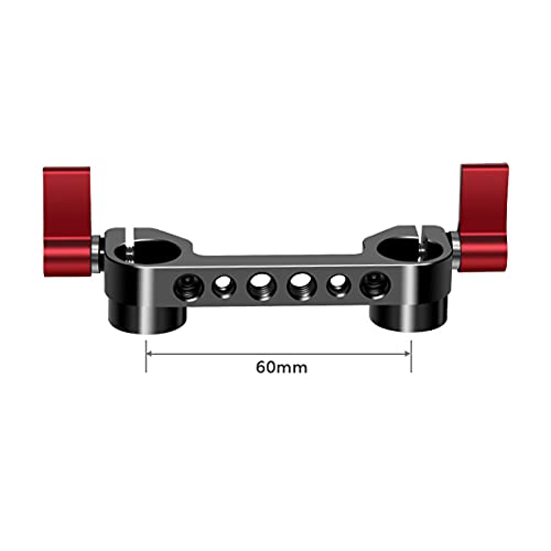 Image of 15mm Dual Railblock Clamp with 30cm Carbon Fiber Tube Rod for Dia 15mm Rod Rail System Follow Focus Camera Cage (2Pcs Clamp)