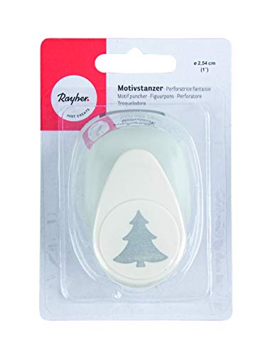 RAYHER Decorative Hole Punch Diameter 1.6 cm Christmas Tree, 5/8-Inch, Ideal for Paper/Card Up to 200 g/m², 2,54cm- 1 Zoll