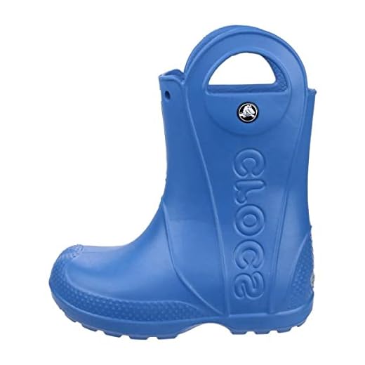 Crocs Kid's Handle It Rain Boots, Cerulean Blue, 1 M US Little Kid