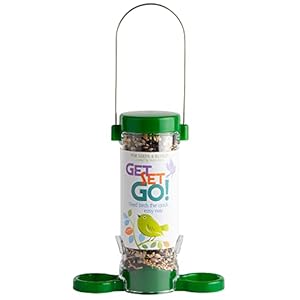 Vogelvoeders hangende tuinvogelvoeder – Jacobi Jayne® Get Set Go™ hangende zaadvoerbak voor wilde en tuinvogels – gemakkelijk schoon te maken vogelvoederbak, perfect voor zaadmengsels en