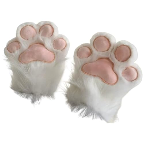 Guantes de pata peluda de dibujos animados como regalo de Navidad para niños