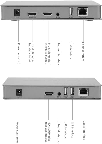 Image of 200 Meter KVM-3D HDMI-Extender Cat6 KVM Over TCP /IP HDMI-Extension Cable Ultra Clarity 2.0 with Ethernet Up to 200M Support 3D Full HD 1080P (1-Pair) with RX & TX (4K 200M-HDMI KVM-Extender)