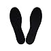 Happystep Cotton Terry Cloth Insoles, Barefoot Shoe Inserts, Sweat Absorption, Odor Control, Moisture-Wicking, Washable and Reusable, Zero Drop Shoe Insoles, 2 Pairs of Black (Women Size 8)