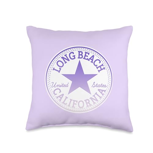 Long Beach California USA United States of America Surfer Throw Pillow