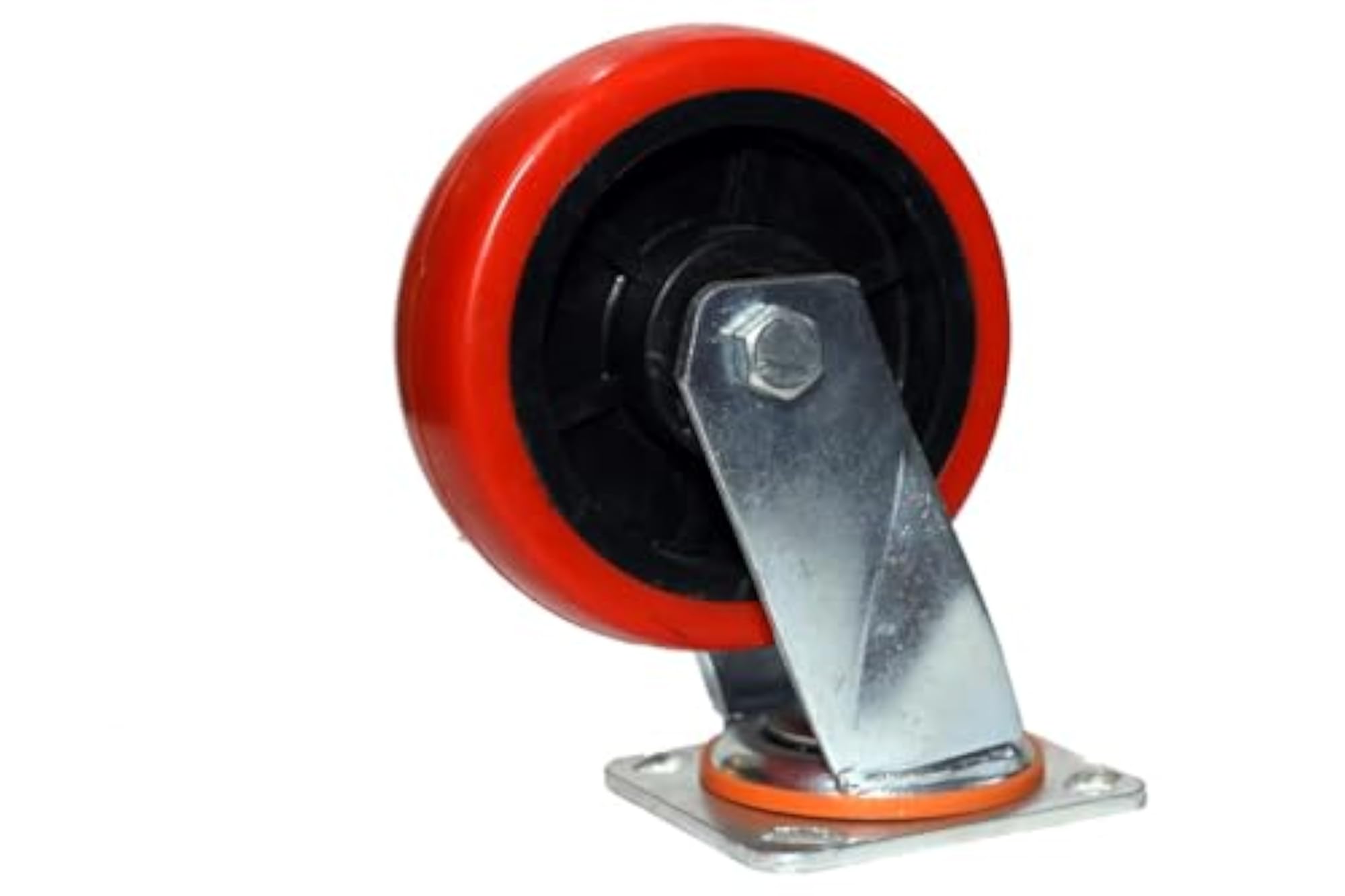 PU Caster Wheel with Chrome Plated Metal Bracket