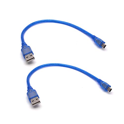 Antrader 1-Feet Mini USB 2.0 Cable A-Male to Mini-B 30cm Length Pack of 6