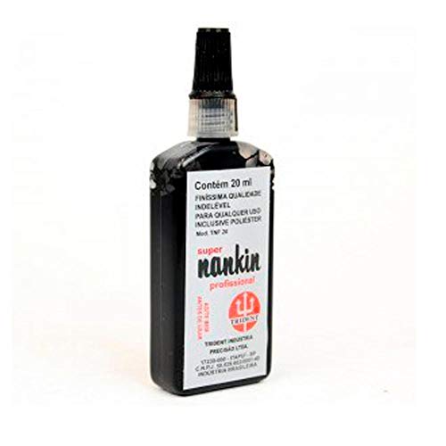 Tinta Nanquim 20 ml, Trident TNF-20, Preto