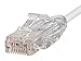 Monoprice Cat6 6in White Component Level Patch Cable UTP 28AWG 550MHz Pure Bare Copper Snagless RJ45 SlimRun Series Ethernet Cable
