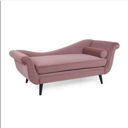 Image of Lazy Couch and Reclining Sofa /Recliner Chaise Longue /Fabric recliners /for Bedroom /Living Room /Office Reception Recliner Lounge Sofa and Armchair (Dusky Pink)