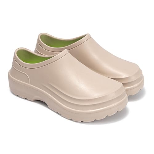 Zuecos de trabajo antideslizantes para cocina y calzado cómodo de hombre para chef 4