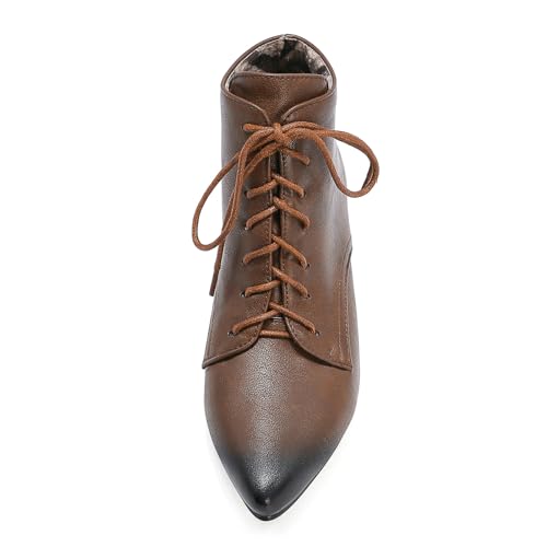 Uniquelly Womens Kitten Heel Ankle Boots Pointed Toe Booties Side Zipper Bowknot Sweet Cute Shoes4