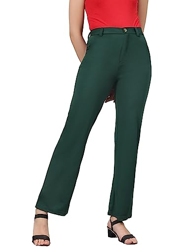 KOTTY Women's Fashion Straight Flared Trousers