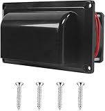 Flylin 12V RV Side Vent Fan, Air Vent Ventilation Fan with Mounting Screws Plastic Exhaust Fan for RV Motorhome Caravan Camper Boat Marine Yacht (Black)