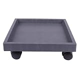 Generico Supporto per Piante da Interno ed Esterno con Ruote bloccabili, Carrello Mobile per vasi da Fiori, Vassoio da Giardino per vasi Quadrati, Carrello con Ruote per Piante in Vaso