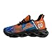 Custom Basketball Shoes Flex Control Sneakers Breathable Lightweight Fashion Sports Workout Shoes Personized for Men Blue-Orange
