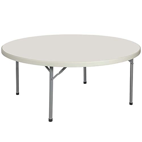 OEF Furnishings OEFBT71R Round Commercial-Grade Premium Industrial Folding Table, Heavy-Duty