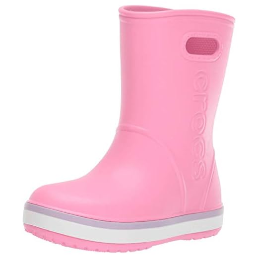 Crocs Unisex barn Crocband Rain Boot K gummistövlar, Rosa citron lavendel - 25/26 EU