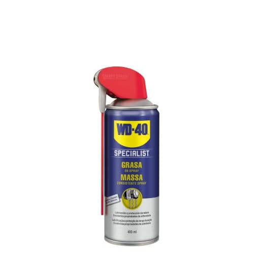 WD-40, Grasa En Spray de WD-40 Specialist, Fórmula anti goteo de larga duración grasa para lubricar mecanismos con propiedades de adhesión, 400 ml