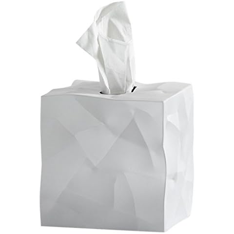 Essey Kosmetiktücher-Box Wipy Cube I, quadratischer Taschentuchspender, Design Taschentuchbox, weiß, 13x13x13 cm Cover