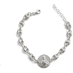 Pulsera Virgen Del Carmen Plata Pulsera escapulario virgen del Carmen en plata de ley