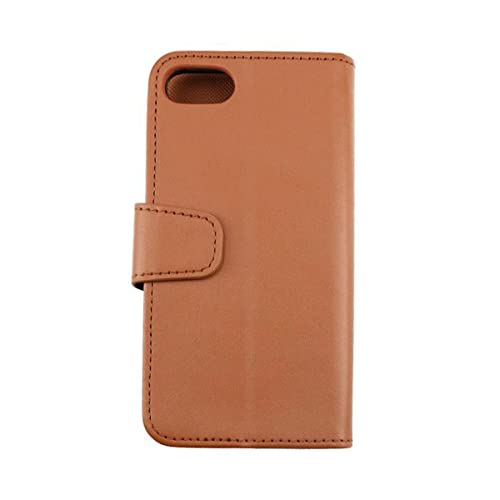 Rvelon Funda tipo cartera para iPhone 7/8/SE (2020/2022) con ranura adicional para tarjetas, a prueba de golpes, marrón dorado.