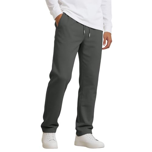Pantalon de jogging homme confortable à jambe droite et élastique