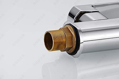Robinet de cuisine chrome rétro à levier unique pour îlot central
