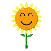 Furtryvl Flower Wall Hooks | Sunflower Decorative Towel Hooks,Retractable Flower Design Strong Self-Adhesive Waterproof Hanger for Kitchen Bathroom Home Bags Keys