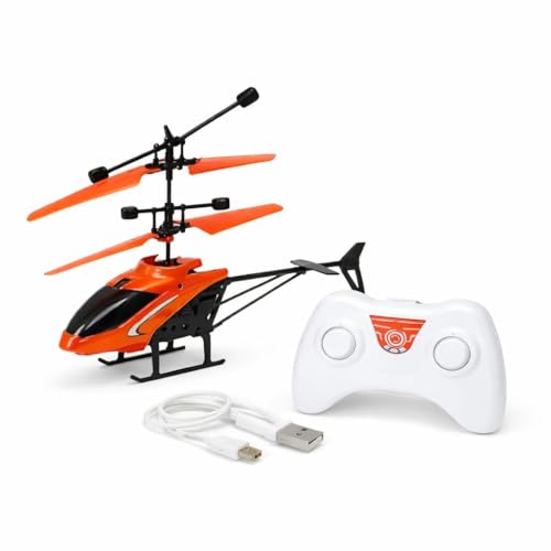Image of Remote Control Helicopter Toy for Kids | Rechargeable RC Flying Chopper with Hand Sensor Auto Lift & Up /Stop Function | Best Gift Indoor & Outdoor Play Toy | Color May Vary