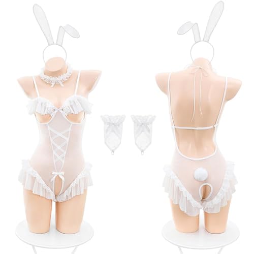Image of GirlFriend Lingerie One Piece Nurse Deep V Neck Teddy Princess Lingerie Set - Fairytale Nurse Bikini Set for women wife