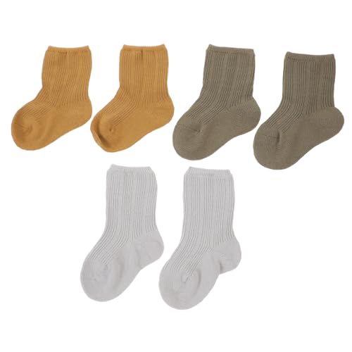 KOMBIUDA Newborn Baby Socks Winter Toddler Socks Mid-Tube Design Size s for Boys and Girls