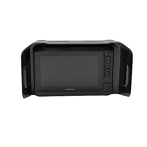 Image of BerleyPro Garmin Fish Finder Visor - Sun Cover & Glare Reduction - Fits Echomap UHD /UHD2 /Ultra, GPSMAP, Striker, Echomap Chirp & More - CNC Machined ASA Plastic