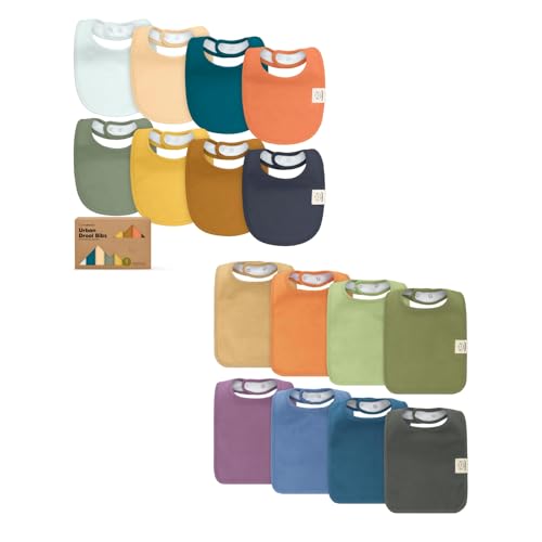 KeaBabies 8-Pack Baby Bibs for Girls & Boys and 8-Pack Baby Bib for Boy, Girl - Teething Scarf for Toddler, Kids - Drool Catcher for Toddlers, Infant, Cotton Scarfs