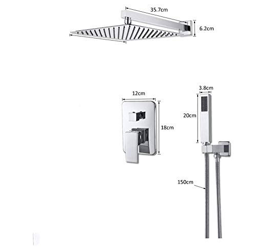 Salle de bain douche de douche encastrable 16 pouces pour transformer sa routine de douche - 2