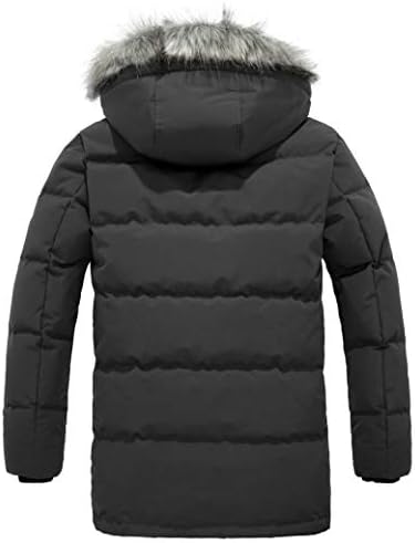 wantdo Men's Winter Jacket Thicken Winter Coat Warm Puffer Jacket with Faux Fur Hood