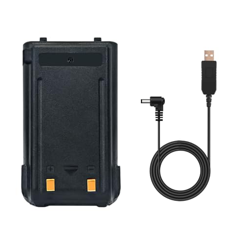 BAOFENG Battery UV-S9 Plus Two Way Radio Rechargable 2800mAh UV-S9X3 Battery Large Capacity with USB Fast Charger Li-ion for UV-S9 Ham Radio (1pc +Cable)