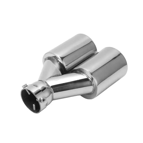 Double embout d'échappement acier inoxydable 60mm pour look sport de voiture