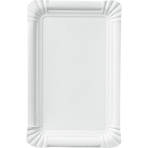 Duni 142980 platos, papel, 13 cm x 20 cm, 100 blanco hielo/blanco (Pack de 1000)
