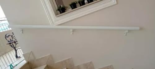 CORRIMÃO REDONDO DE ALUMINIO PAREDE/ESCADA 1METRO PRETO